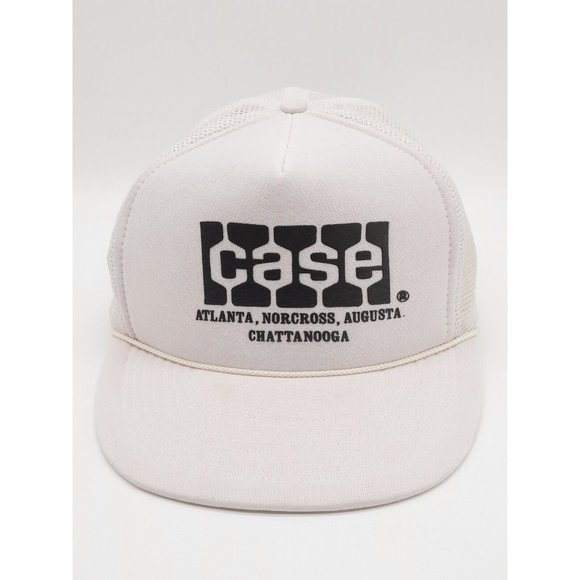 Vintage Case Snapback Trucker Cap Hat USA  White. Atlanta Chattanooga. Otto Cap - Picture 2 of 9
